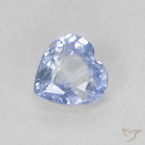 0.57ct طبيعي أزرق باستيلى زفير, قلب, قليلا جدا
