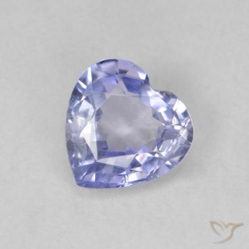 0.52ct طبيعي أزرق فاتح زفير, قلب, قليلا جدا
