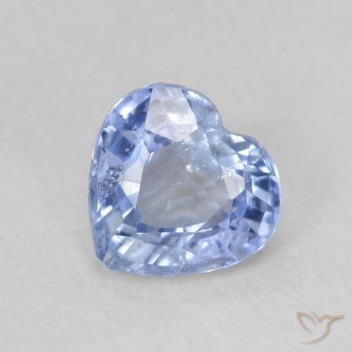 0.69ct طبيعي أزرق فاتح زفير, قلب, قليلا جدا
