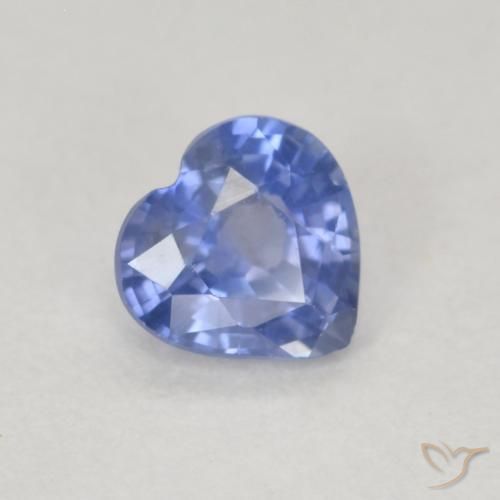 0.59ct طبيعي أزرق باستيلى زفير, قلب, قليلا جدا