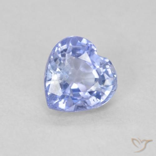 0.56ct طبيعي أزرق باستيلى زفير, قلب, قليلا جدا
