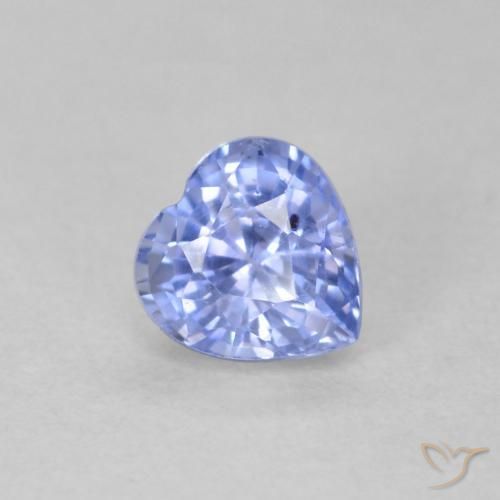 0.62ct طبيعي أزرق فاتح زفير, قلب, قليلا جدا