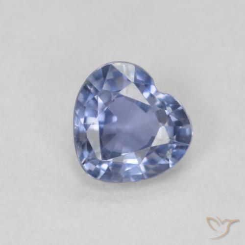 0.48ct طبيعي أزرق فاتح زفير, قلب, قليلا جدا