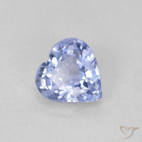 0.47ct طبيعي أزرق فاتح زفير, قلب, قليلا جدا