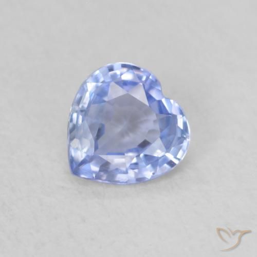 0.37ct طبيعي أزرق باستيلى زفير, قلب, VVS-VS