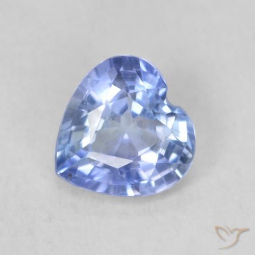 0.56ct طبيعي أزرق باستيلى زفير, قلب, VVS-VS