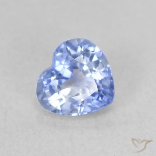 0.54ct طبيعي أزرق باستيلى زفير, قلب, VVS-VS