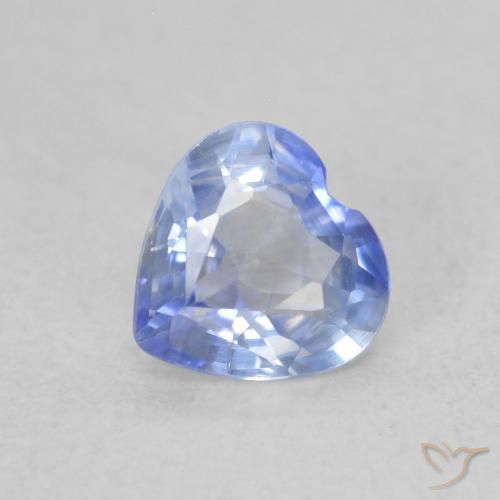0.54ct طبيعي أزرق باستيلى زفير, قلب, VVS-VS