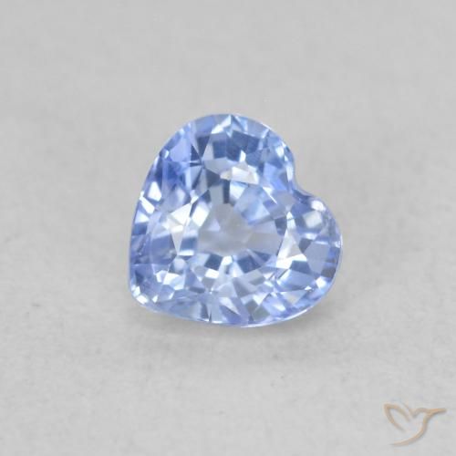 0.50ct طبيعي أزرق باستيلى زفير, قلب, VVS-VS