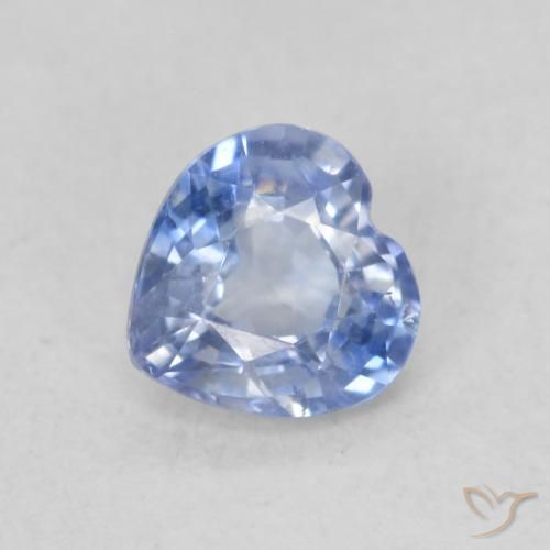 0.58ct طبيعي أزرق فاتح زفير, قلب, VVS-VS