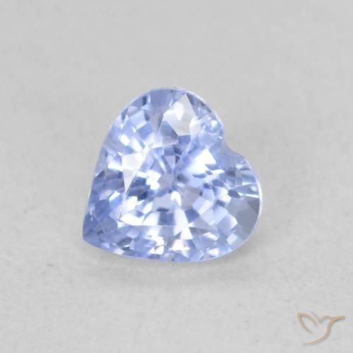 0.49ct طبيعي أزرق باستيلى زفير, قلب, VVS-VS