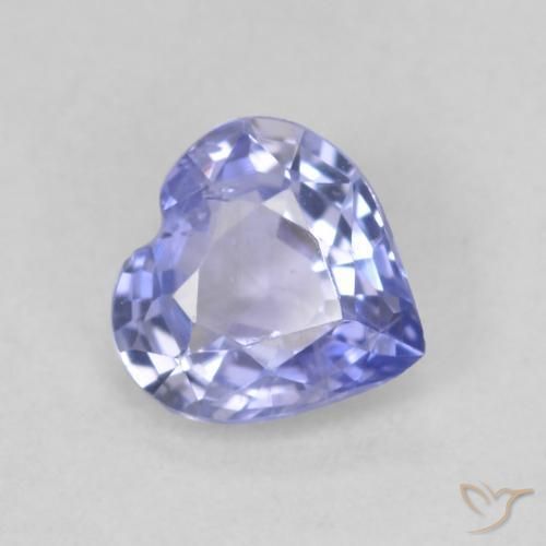 0.68ct طبيعي أزرق فاتح زفير, قلب, قليلا جدا