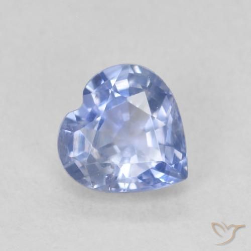 0.68ct طبيعي أزرق باستيلى زفير, قلب, قليلا جدا