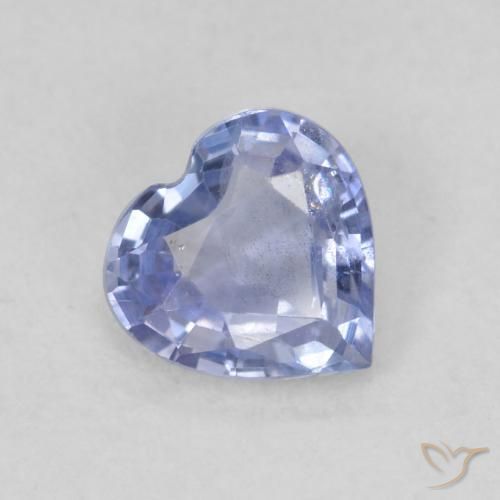 0.57ct طبيعي أزرق باستيلى زفير, قلب, قليلا جدا