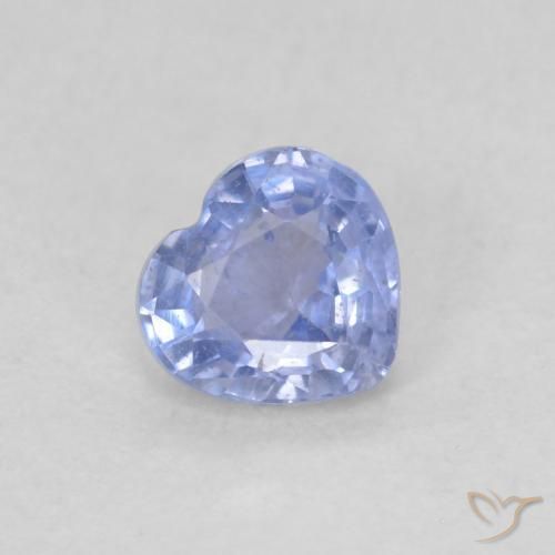0.47ct طبيعي أزرق باستيلى زفير, قلب, قليلا جدا