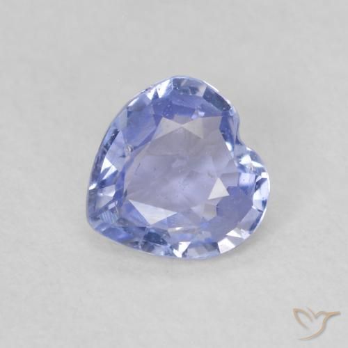 0.45ct طبيعي أزرق فاتح زفير, قلب, قليلا جدا