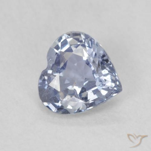 0.55ct طبيعي أزرق بنفسجى فاتح زفير, قلب, قليلا جدا