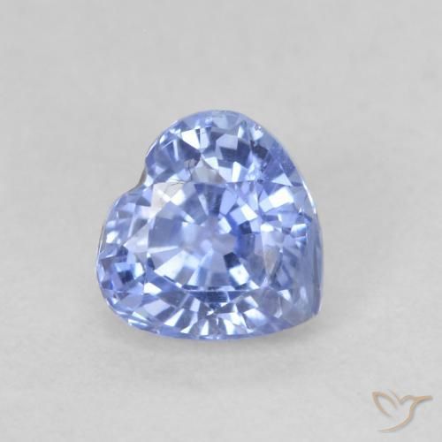 0.64ct طبيعي أزرق باستيلى زفير, قلب, قليلا جدا