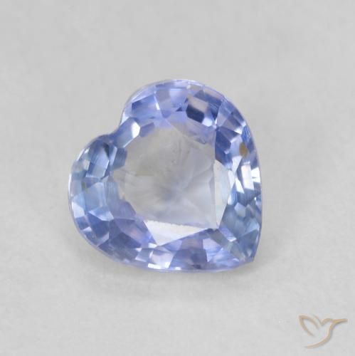0.57ct طبيعي أزرق أرجوانى زفير, قلب, قليلا جدا