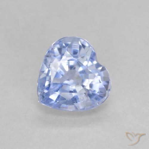 0.58ct طبيعي أزرق فاتح زفير, قلب, قليلا جدا