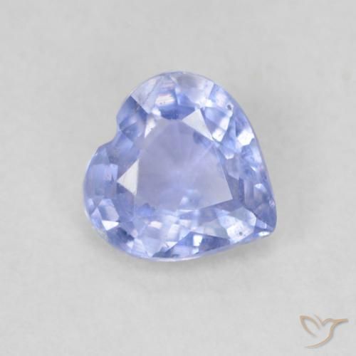 0.53ct طبيعي أزرق أرجوانى فاتح زفير, قلب, قليلا جدا