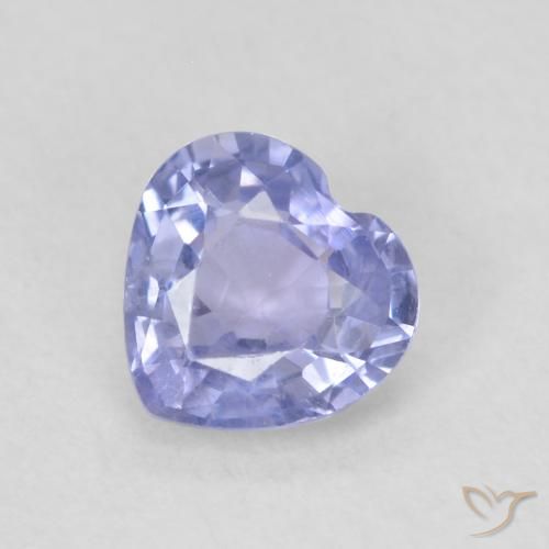 0.63ct طبيعي أزرق فاتح زفير, قلب, قليلا جدا
