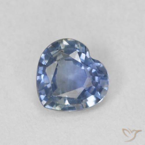 0.44ct طبيعي أزرق زفير, قلب, VVS-VS