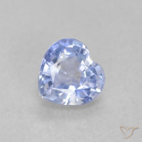 0.54ct طبيعي أزرق باستيلى زفير, قلب, VVS-VS