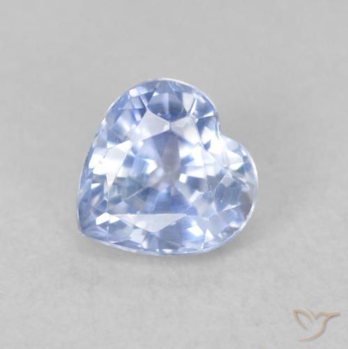0.71ct طبيعي أزرق باستيلى زفير, قلب, VVS-VS