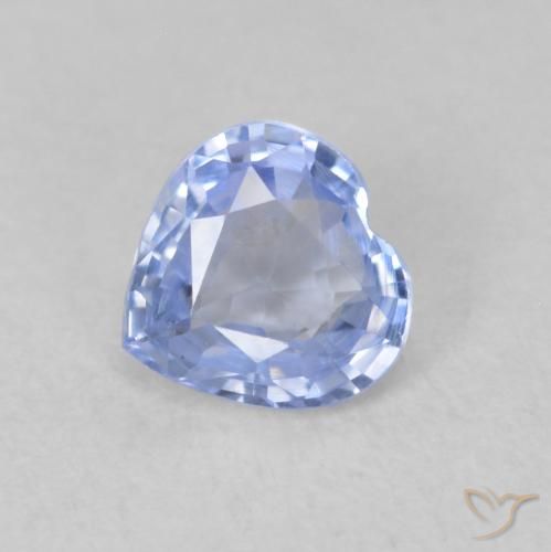 0.61ct طبيعي أزرق باستيلى زفير, قلب, VVS-VS
