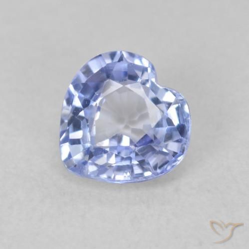 0.77ct طبيعي أزرق باستيلى زفير, قلب, VVS-VS