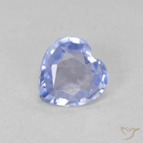0.42ct طبيعي أزرق باستيلى زفير, قلب, VVS-VS