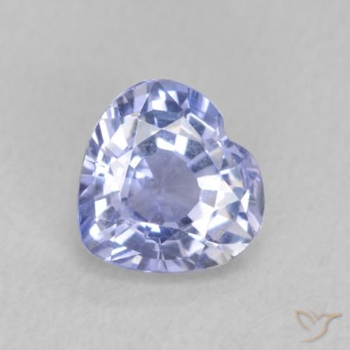 0.76ct طبيعي أزرق أرجوانى فاتح زفير, قلب, VVS-VS