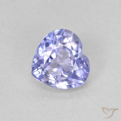 0.58ct طبيعي أزرق أرجوانى فاتح زفير, قلب, VVS-VS