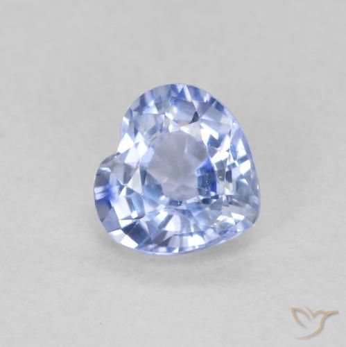0.55ct طبيعي أزرق فاتح زفير, قلب, قليلا جدا