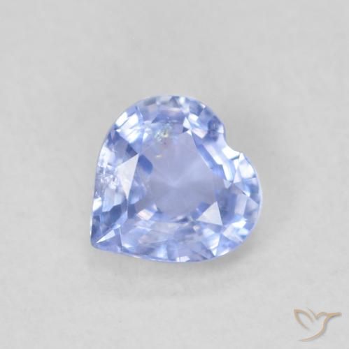 0.49ct طبيعي أزرق فاتح زفير, قلب, قليلا جدا