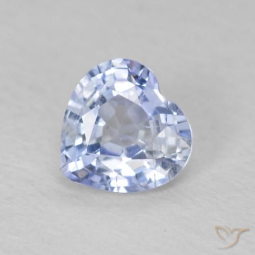 0.63ct طبيعي أزرق باستيلى زفير, قلب, قليلا جدا