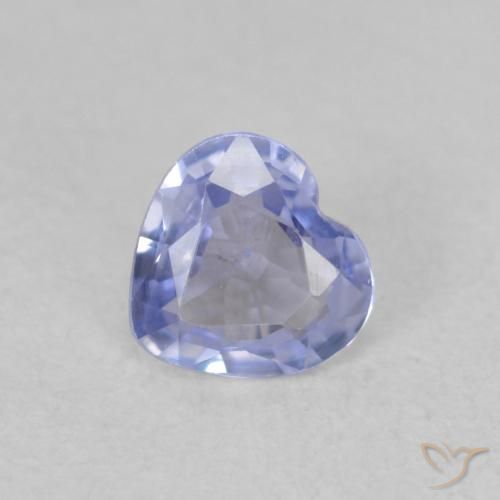 0.43ct طبيعي أزرق أرجوانى فاتح زفير, قلب, قليلا جدا