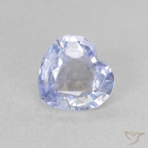 0.62ct طبيعي أزرق أرجوانى فاتح زفير, قلب, قليلا جدا