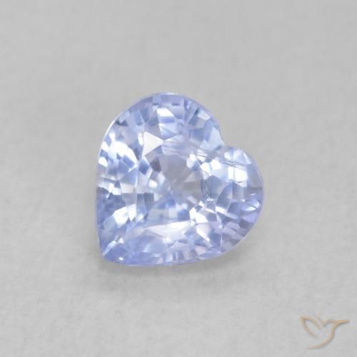 0.55ct طبيعي أزرق أرجوانى فاتح زفير, قلب, قليلا جدا