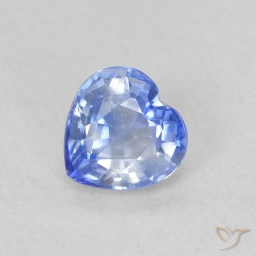 0.54ct طبيعي أزرق باستيلى زفير, قلب, قليلا جدا
