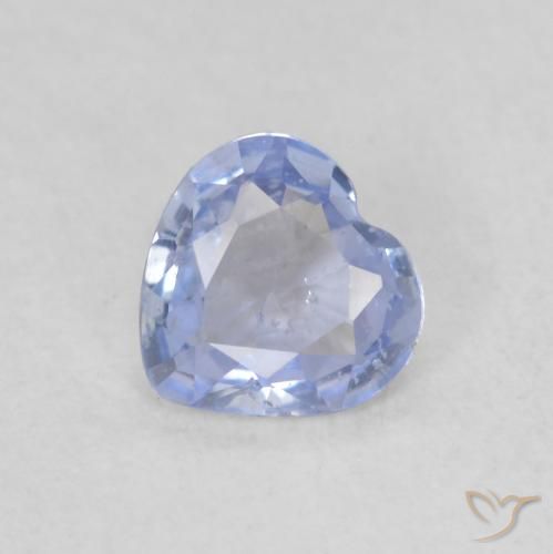0.48ct طبيعي أزرق فاتح زفير, قلب, قليلا جدا