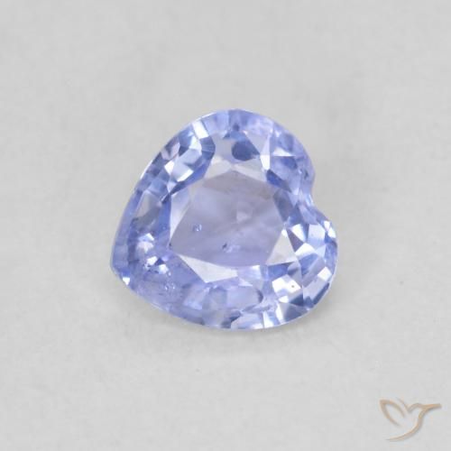 0.45ct طبيعي أزرق فاتح زفير, قلب, قليلا جدا