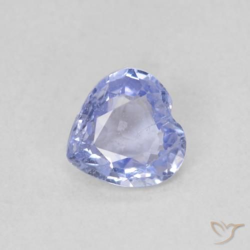 0.42ct طبيعي أزرق باستيلى زفير, قلب, قليلا جدا