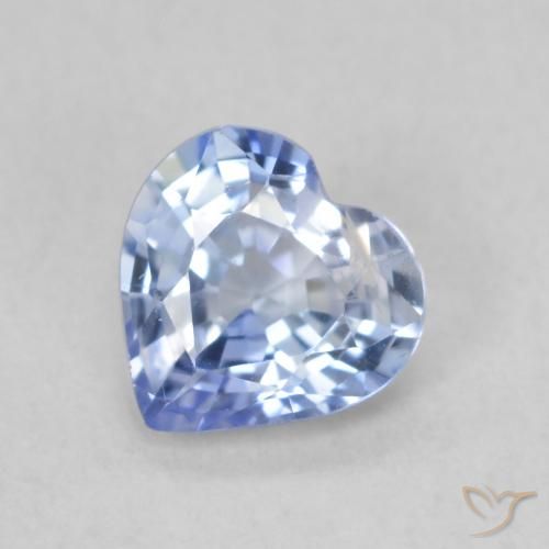 0.72ct طبيعي أزرق باستيلى زفير, قلب, قليلا جدا