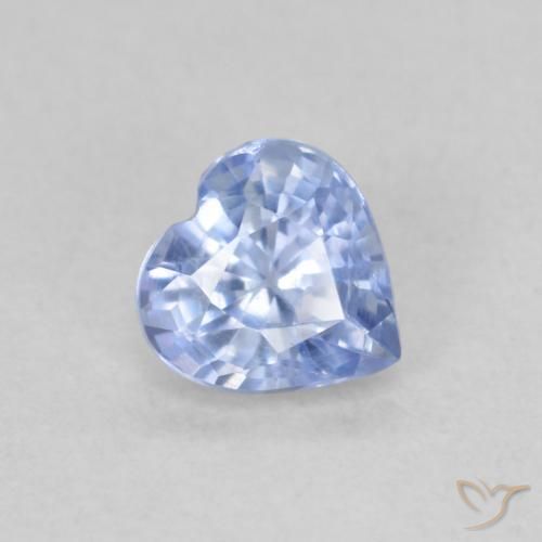 0.54ct طبيعي أزرق أرجوانى فاتح زفير, قلب, قليلا جدا
