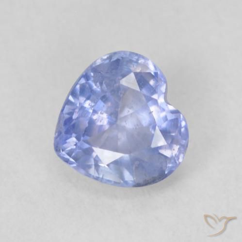 0.62ct طبيعي أزرق أرجوانى فاتح زفير, قلب, قليلا جدا