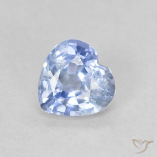 0.52ct طبيعي أزرق باستيلى زفير, قلب, قليلا جدا