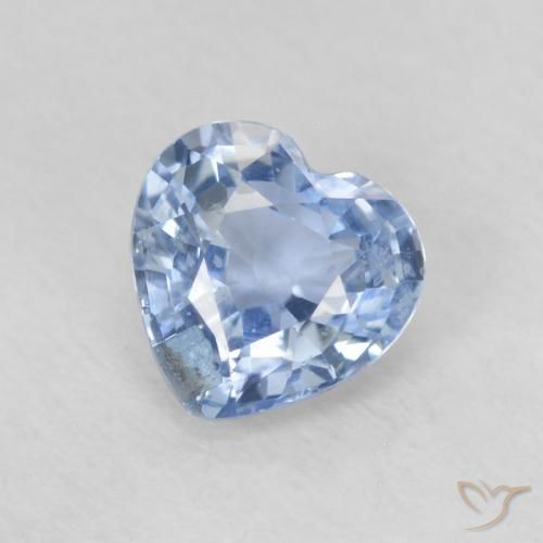 0.59ct طبيعي أزرق الطفل فاتح زفير, قلب, قليلا جدا