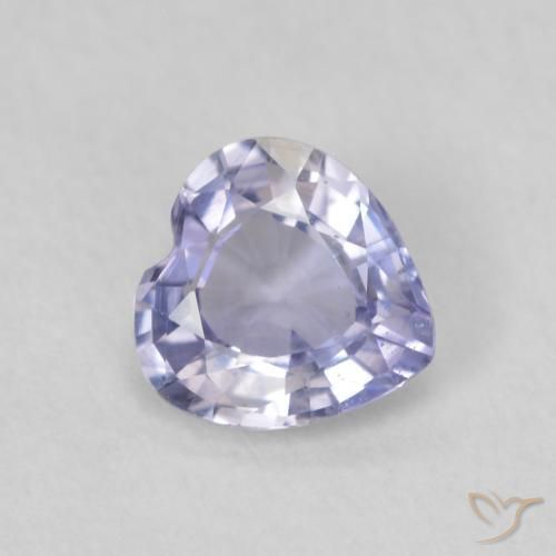 0.49ct طبيعي أزرق فاتح زفير, قلب, قليلا جدا